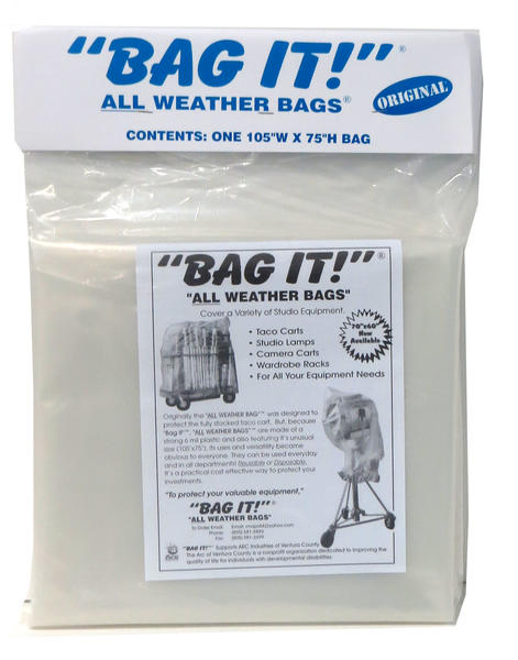 Large BAG IT! 105" x 75" 6-Mil Visqueen Bags / Tarps / Rain Covers - Clear