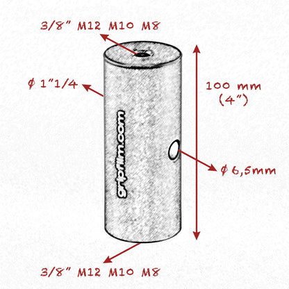 3/8, M12, M10, M8 STARTER PIN  KIT 1" 1/4 (CALLED) 42mm - Grip Support Store
